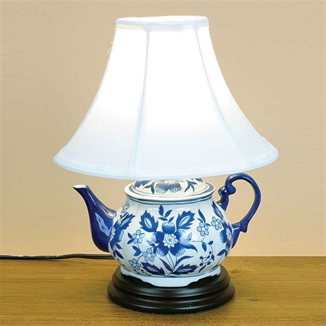 Blue And White Teapot Table Lamp Teapot Lamp Lamp Table Lamp