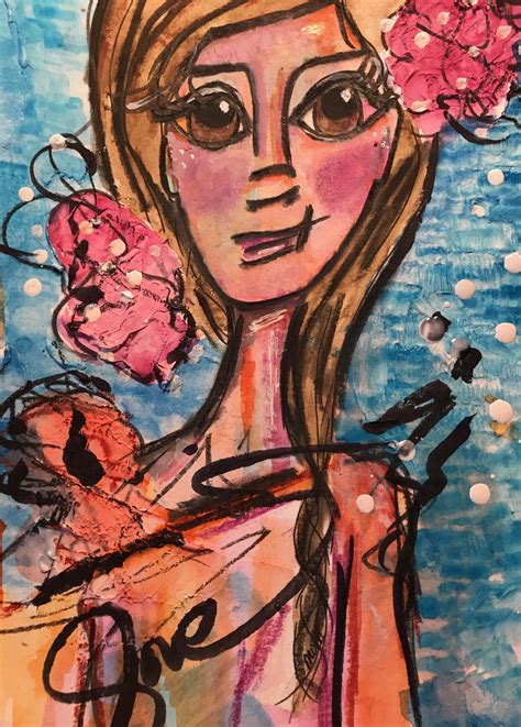 Love Watercolors Mixed Media By Brooke Stuart Middle School Art Projects Art School Woman