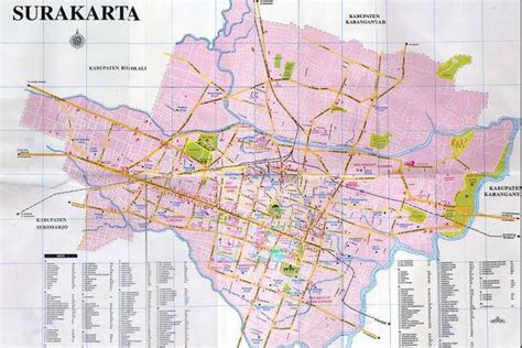 Surakarta Merdeka Peta Kota Surakarta