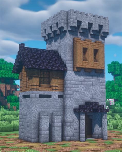 Medieval Towerhouse In Minecraft Casas Minecraft Projetos