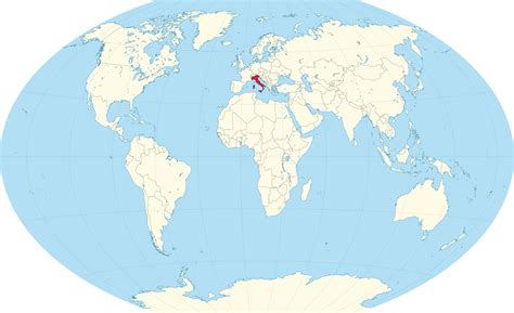 Italia En El Mapa Mundial Países Circundantes Y Ubicación En El Mapa