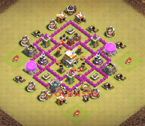 Coc Builder Base Th6 Clash Of Clans Town Hall 6 Defense Best Coc Th6