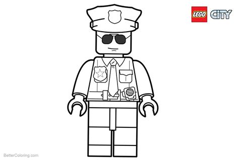 Lego City Police Coloring Pages Free Printable Coloring Pages