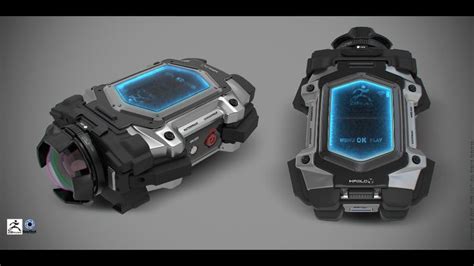 Futuristic Technology Two Watches With Blue Lights
