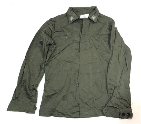 Vintage Italian Army Surplus Cotton Olive Green Field Jacket 1390