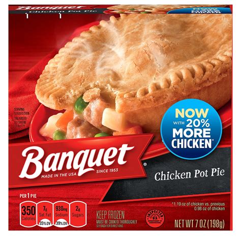 Banquet Frozen Pot Pie Dinner Chicken 7 Ounce