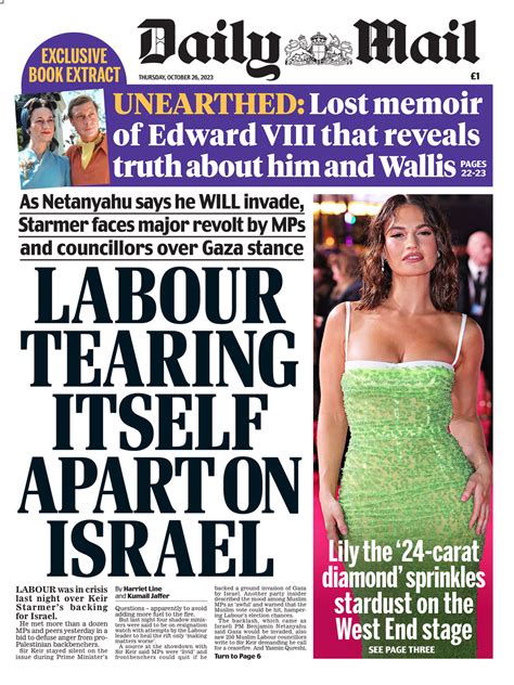 Daily Mail Front Page Th Of October Tomorrow S Papers Today