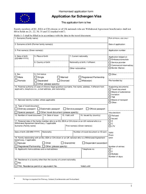 Schengen Visa 2022 2024 Form Fill Out And Sign Printable Pdf Template