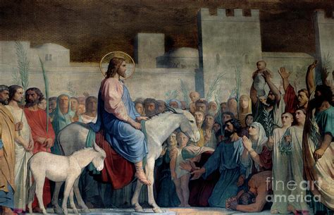 The Entrance Of Christ To Jerusalem On Palm Sunday Painting By