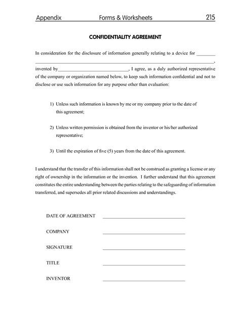 Sample Confidentiality Agreement Templates At
