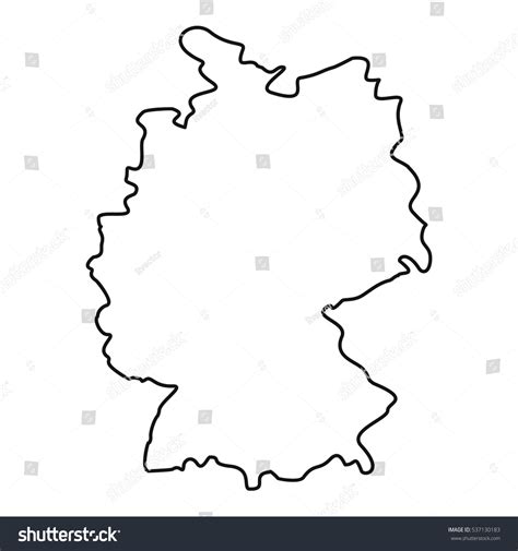 Germany Map Icon Line Illustration Germany Stock Vector Royalty Free