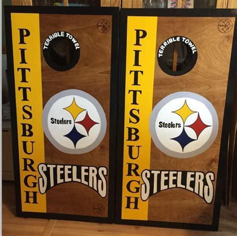 Pittsburgh Steelers Cornhole Boards Nfl In 2020 Cornhole Boards