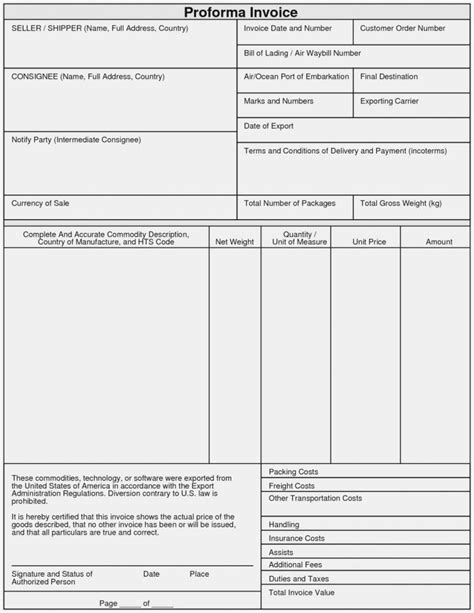 Proforma Invoice Template Free Excel Templates Mti Nzky Resume Examples
