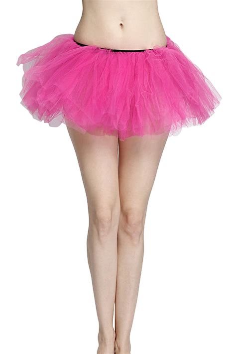 Hot Pink Adult Size Layer Tulle Tutu Skirt Princess Halloween Costume Ballet Dress Party