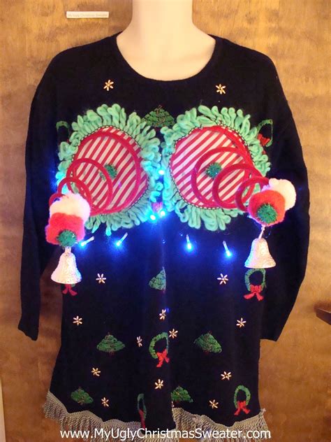 Funny Light Up Naughty Ugly Christmas Sweater My Ugly Christmas Sweater