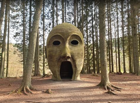 Psbattle Giant Stone Head In The Middle Of The Forest Photoshopbattles