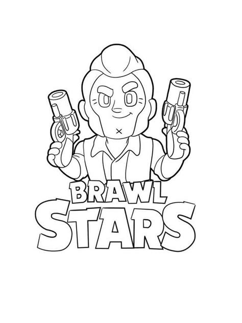 Colt Brawl Stars 2 Coloring Page