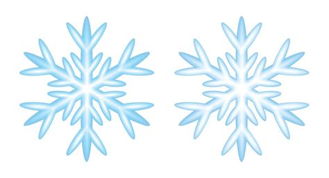Snowflake Emoji Icon Snow Winter Day Weather Symbol Vector