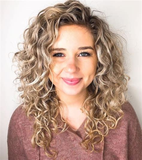 Marvelous Curly Medium Length Hairstyles Round Faces