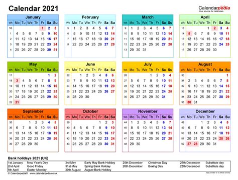 Calendar 2021 Uk Free Printable Microsoft Word Templates 2 Calendar