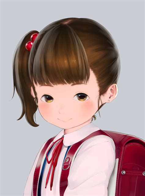 Hideousbeing Original Bad Id Bad Pixiv Id Commentary Girl Backpack Bag Brown Eyes