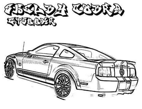 See interior & exterior highlights of the mustang in action. Car Ford Mustang Shelby GT 500 2008 Coloring Pages : Best ...