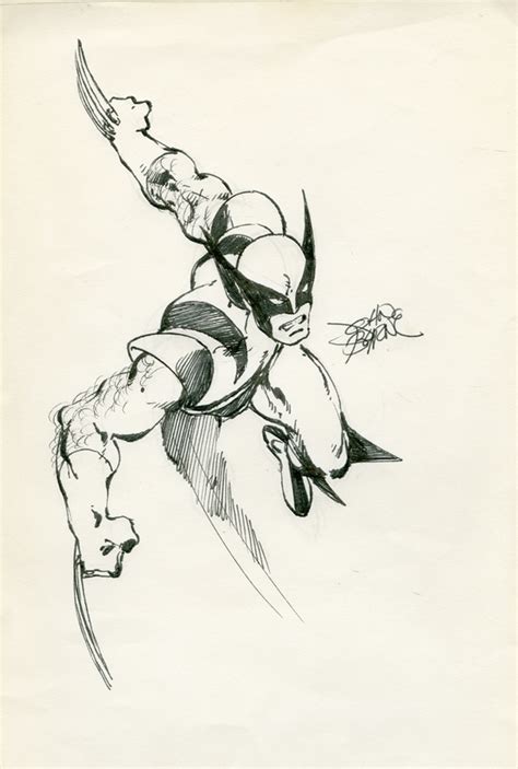 John Byrne Wolverine Sketch In Tim Townsends John Byrne Comic Art