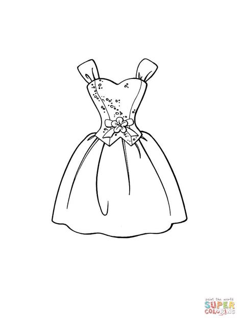 Prom Dresses Coloring Pages