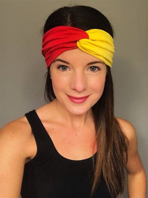 Kansas City Headband Red And Yellow Turband Sports Headband Etsy
