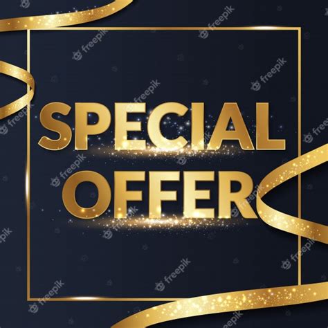 Premium Vector Premium Gold Special Offer Sale Promotion Banner For