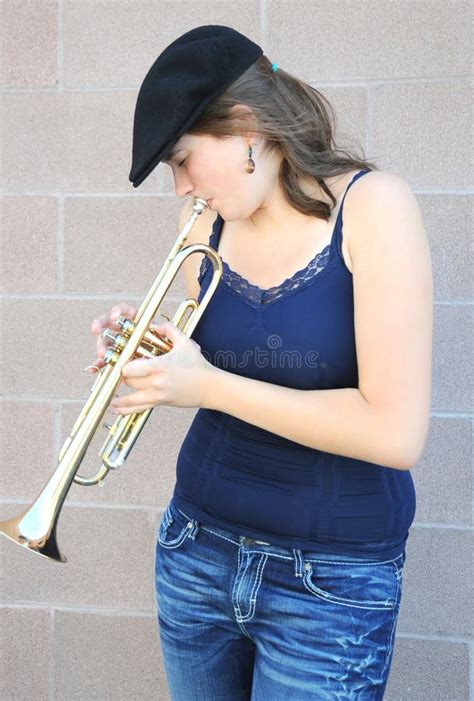 Female Jazz Trumpet Player Stock Image Image Of Babe Jazz 241759343