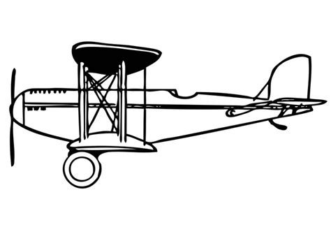 Coloring Page biplane free printable coloring pages Img 17075