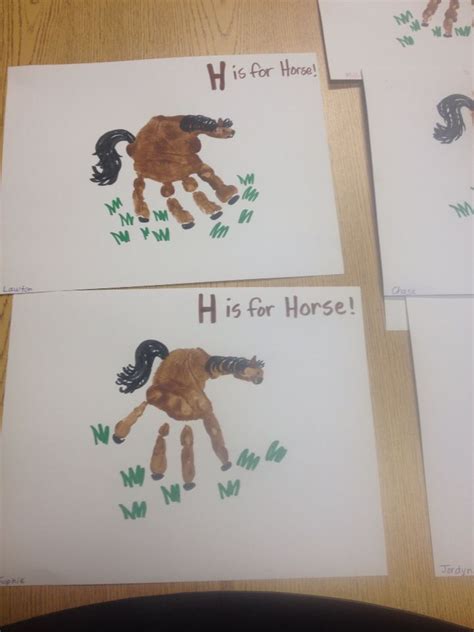 H Is For Horse Handprint Craft Fun And Easy Diy Project