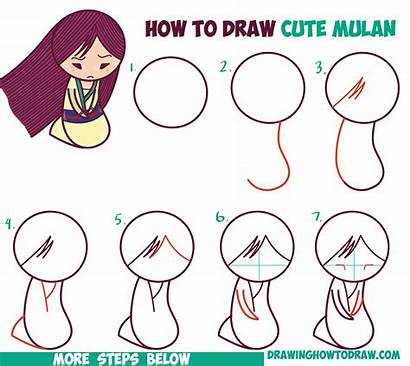 Disney Step Draw Easy Drawing Beginners Princess
