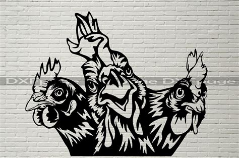 Roosters Svg Chicken Dxf Peeking Svg For Cricut Farm Life Clipart