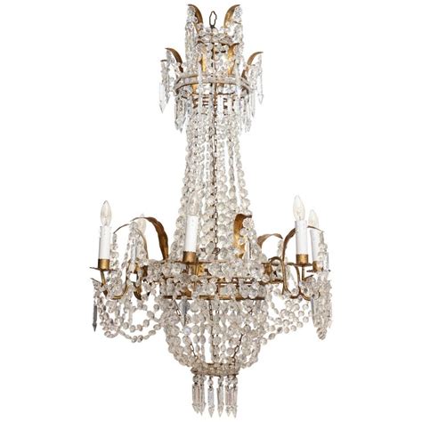 Empire Form Crystal Chandelier For Sale At 1stdibs