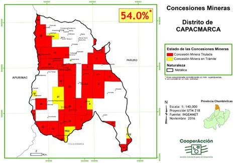 Mapa De Concesiones Mineras Del PerÚ Mayo De 2016 Cooperacción