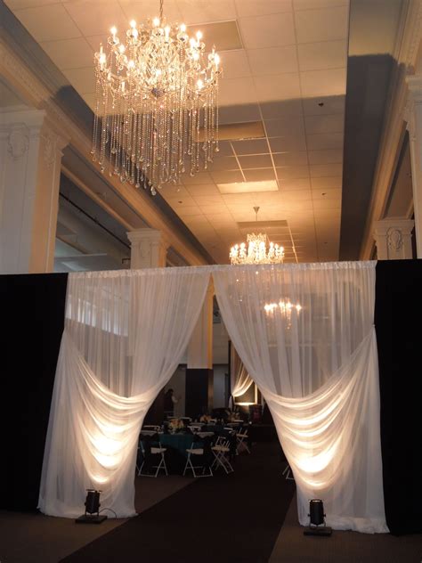 Entrance Fabric Swag With Uplights Fabric Legacyevents Ceiling Swag