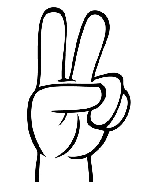 Finger Peace Sign Clipart Best