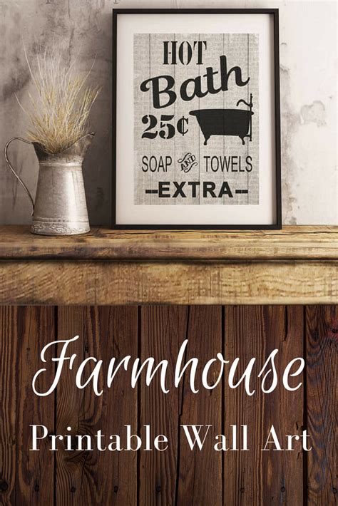 Farmhouse Bathroom Printables