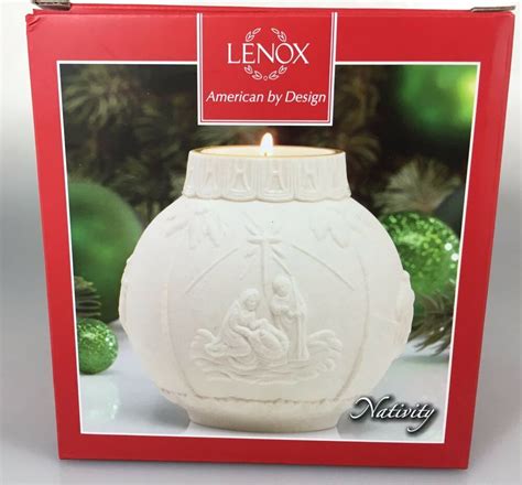 12 votive candle holders material: Lenox Ornamental Glow Nativity Votive Candle NEW Ivory ...