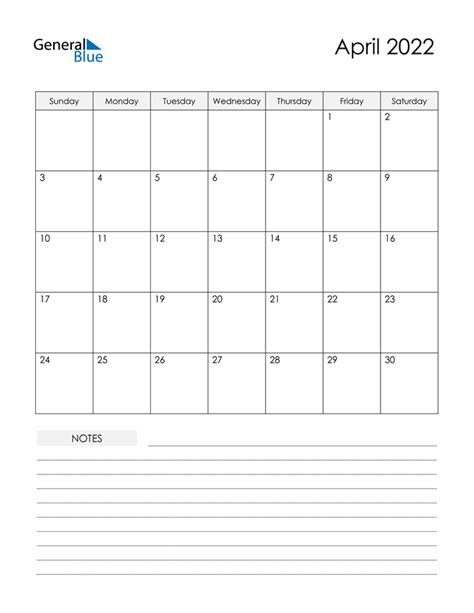 April 2022 Calendar Pdf Word Excel