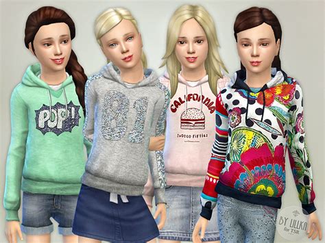 The Sims Resource Hoodie For Girls P01