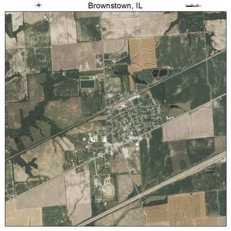 Aerial Photography Map Of Brownstown Il Illinois