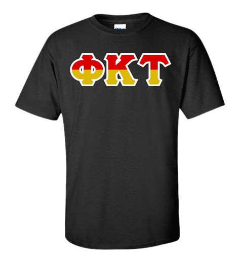 Phi Kappa Tau Two Tone Greek Lettered T Shirt Sale 2795 Greek Gear®