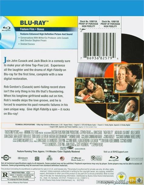 High Fidelity Blu Ray 2000 Dvd Empire