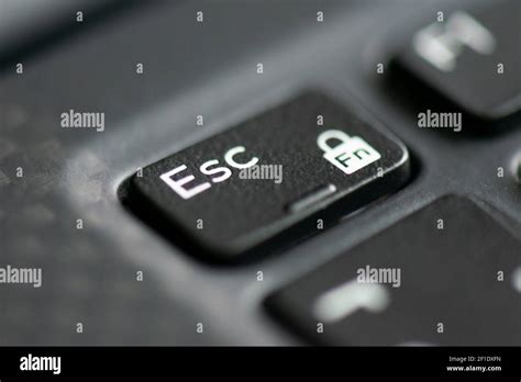 Escape And Function Lock Key On A Laptop Keyboard Stock Photo Alamy