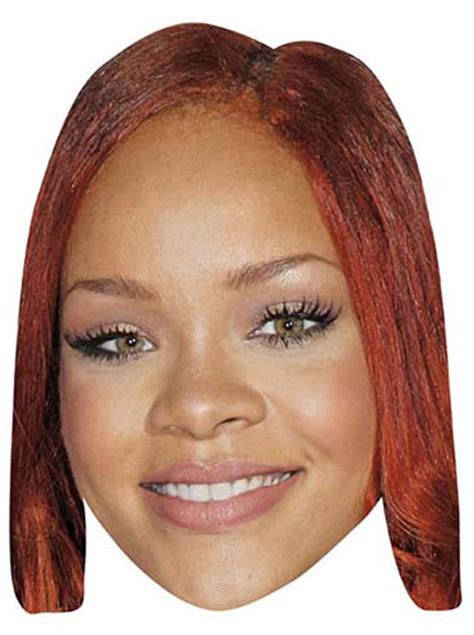 Rihanna Vip Celebrity Cardboard Cutout Face Mask