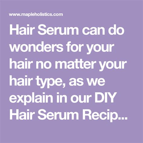 Diy Hair Serum Recipe And Guide For Straight And Frizzy Hair Diy Hair