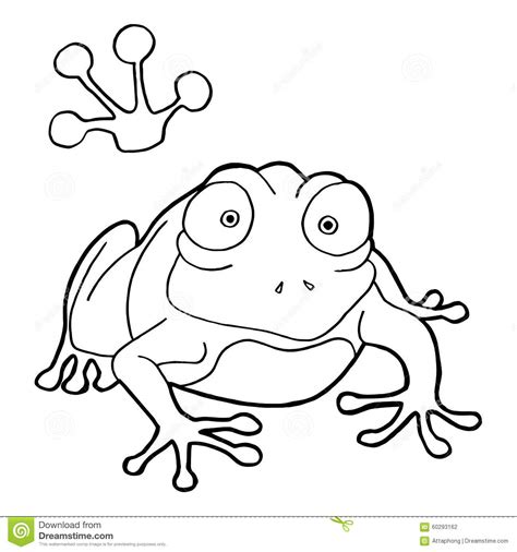 Free printable cartoon characters colouring sheets for kids. Paw Print With Frog Coloring Pages Vector Stock Vector ...